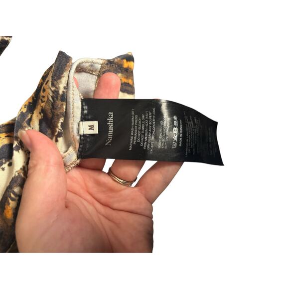 Nanushka Zada Abstract Print Mini Shirtdress Size Medium - Picture 4 of 7